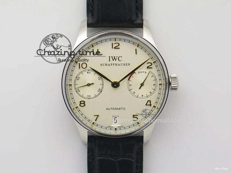 MIROTIME 0416 Portuguese Chrono RG IW371480 ZF 1:1 Best Edition White Dial On Brown Leather Strap A7750 V HighPerformance 7266